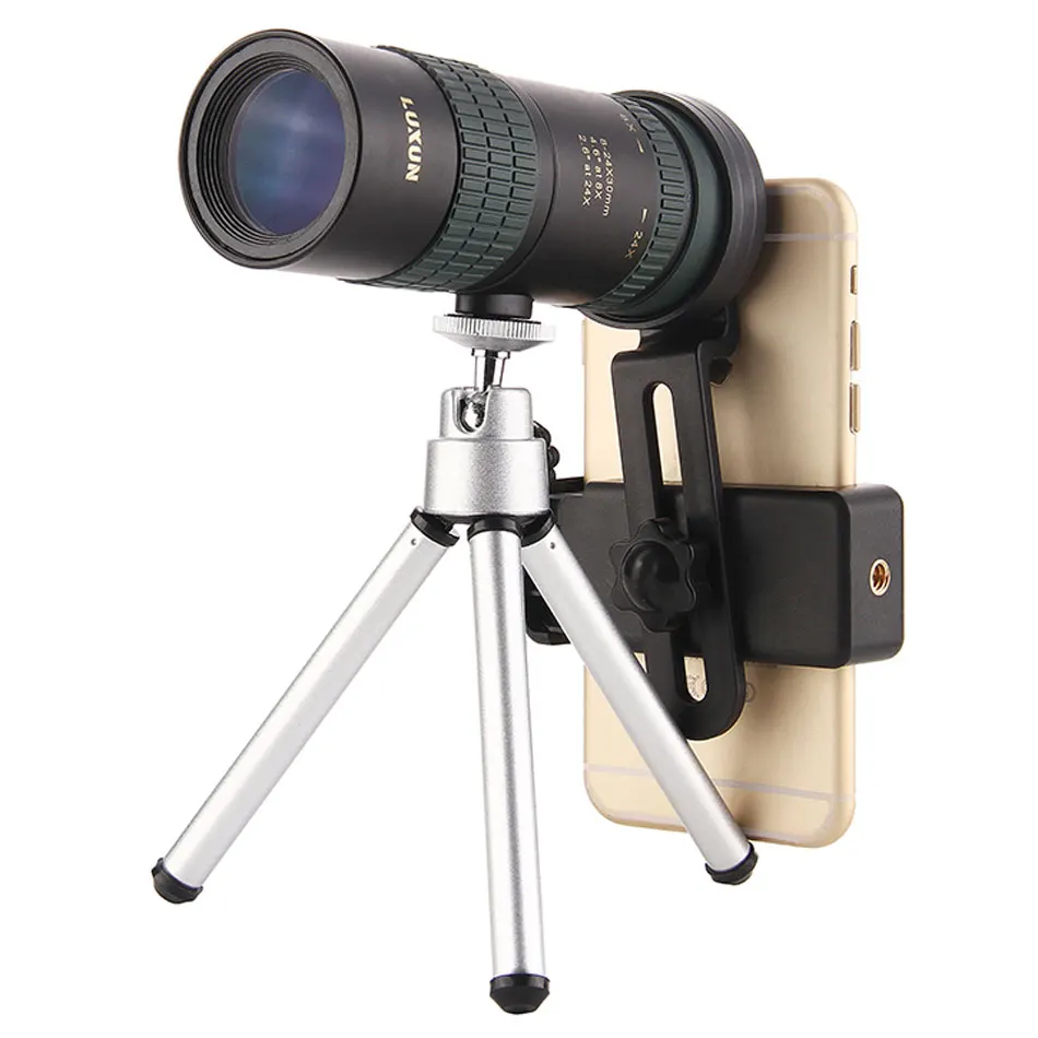Luxun 8-24x30 التكبير أحادي تلسكوب عالية الطاقة FMC BAK4 بريزم عدسات تكبير تمتد جيب مع ترايبود الصيد البصرية الأصلي Luxun 8-24x30 التكبير أحادي تلسكوب عالية الطاقة FMC BAK4 بريزم عدسات تكبير تمتد جيب مع ترايبود الصيد البصرية الأصلي