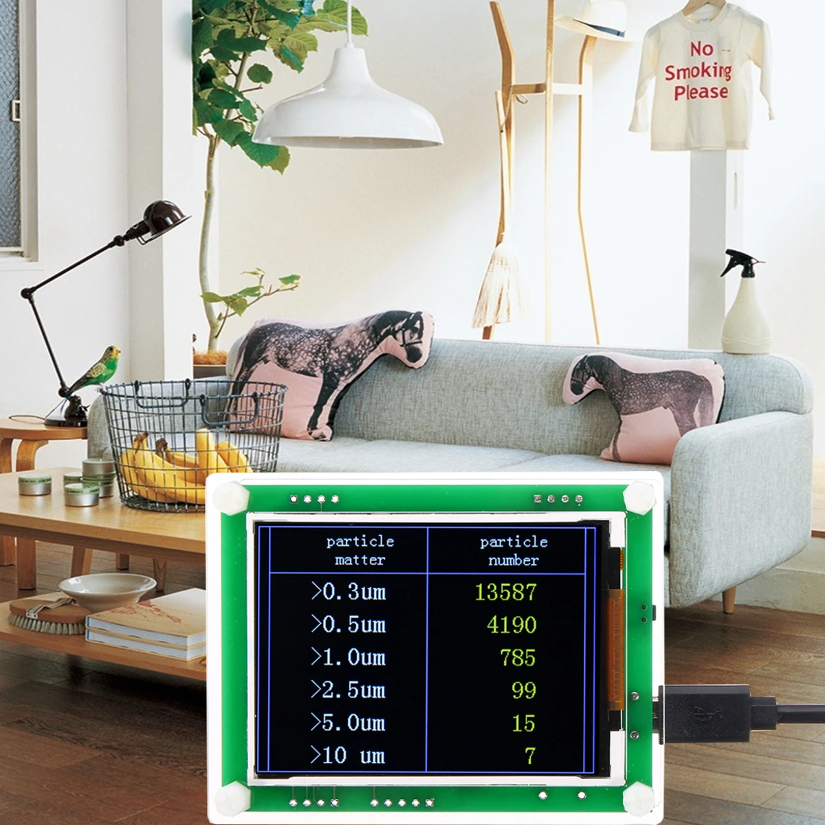 

A4 PM2.5 Air Quality Detector Semi-closing Design 2.8inch TFT Screen High Sensitivity Sensor for Home Office Car Real-time