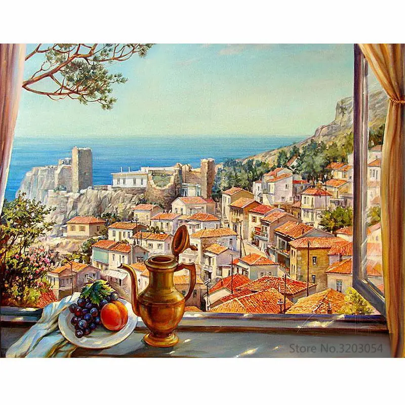 Картины По Номерам Купить Окно