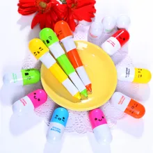 2500 шт мультяшная красочная Гибкая гелевая ручка корейские канцелярские принадлежности креативный подарок школьные принадлежности Капсульная шариковая ручка