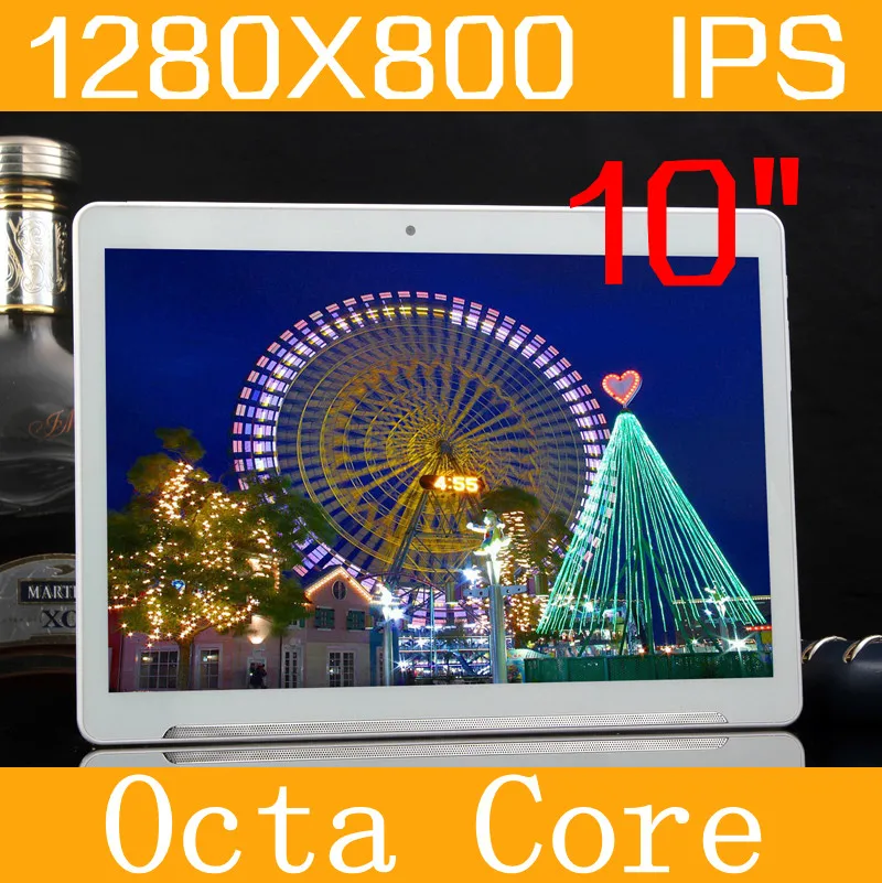 Android5.1 Tablet 10″ IPS 1280*800 4GB/128GB MT6592 Octa Core Tablette Dual SIM Phone Call GPS wifi The metal shell Tablet PC