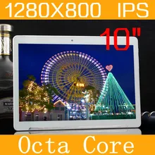 Android5.1 Tablet 10″ IPS 1280*800 4GB/128GB MT6592 Octa Core Tablette Dual SIM Phone Call GPS wifi The metal shell Tablet PC