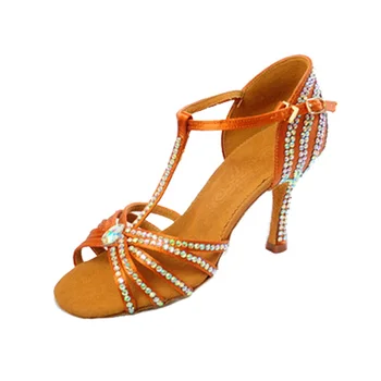 

Women's Diamond-encrusted Latin Dance Shoes Fashion Ballroom For Sale Professional Latin Competition Dance Shoes
