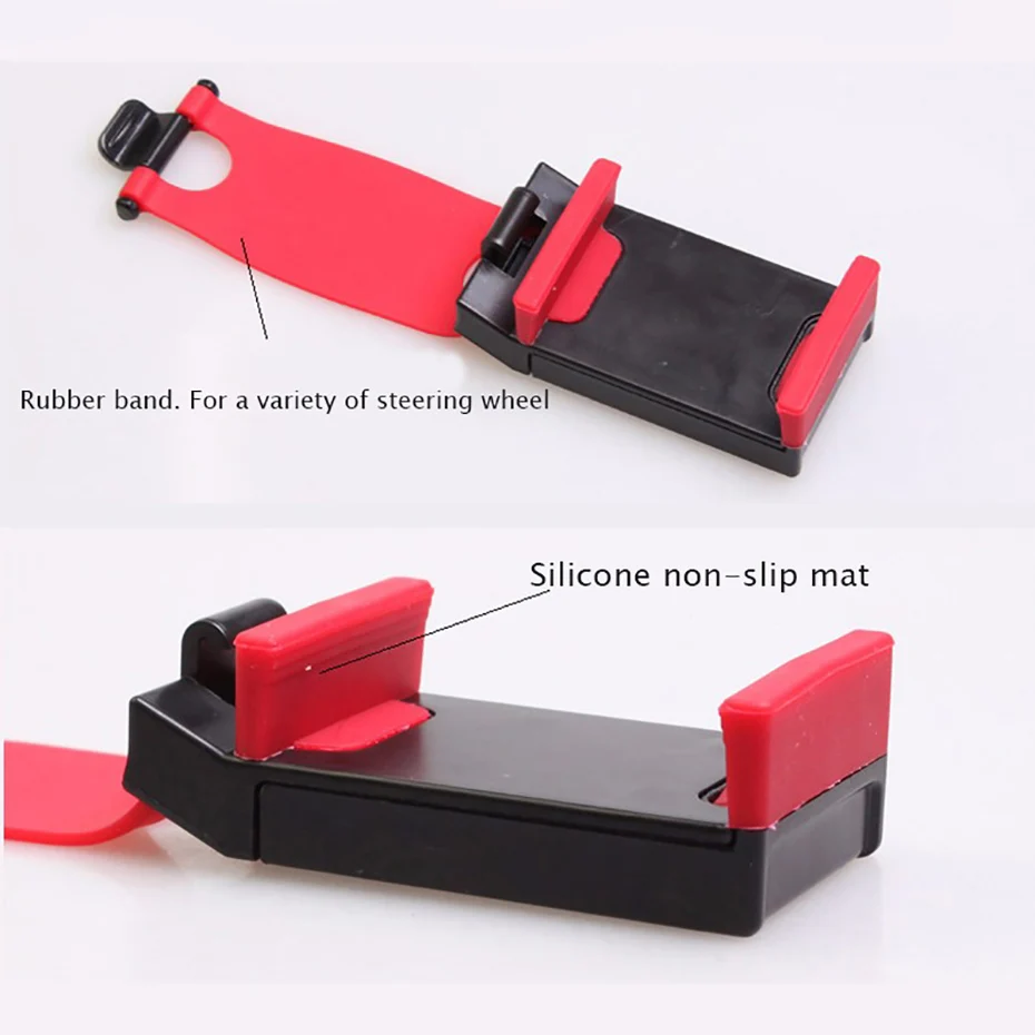 MOUSEMI Universal Car Phone Holder Clip Steering Wheel Flexible Rubber Holder For Bike Mount Mobile Cell Phone Stand Holder Car  (2)