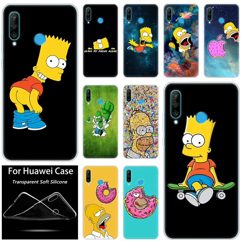 

Hot The Simpsons Fashion Soft Silicone Case for Huawei P30 20 Pro 10 P9 P8 Lite 2017 P Smart Z Plus 2019 NOVA 5i 5 Pro Cover