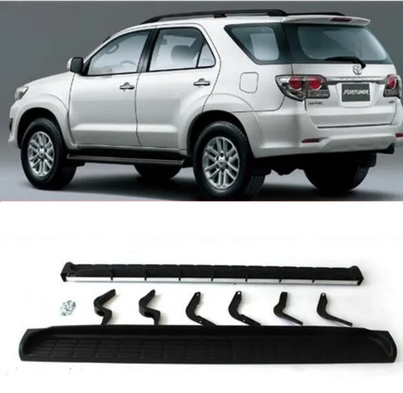 Алюминиевый сплав и АБС Приборная панель автомобиля подножка Nerf барная стойка подходит для Toyota Fortuner 2012 2013