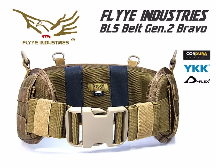 FLYYE MOLLE BLS ремень Gen.2 Браво сверхмощный пояс с D кнопкой CORDURA Multicam AOR AU FG Wargame страйкбол BT-B012