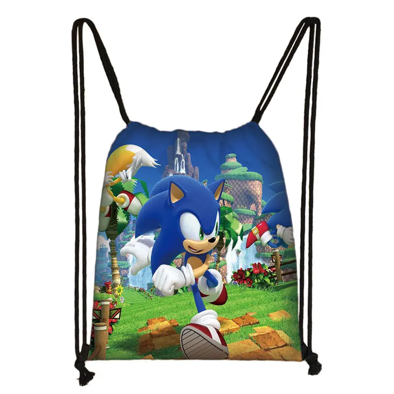 Mario Sonic Boom Hedgehogs 3D Drawstring Bag Printing Backpack Daily Casual Boys Girls knapsack Drawstring Bags - Цвет: 017