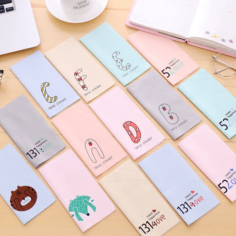 

Free shipping Glasses cloth cute Korean cartoon student glasses cloth screen wipe screen soft