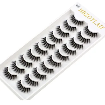 

HBZGTLAD 10 pairs natural false eyelashes fake lashes long makeup 3d mink eyelashes eyelash extension mink eyelashes for beauty