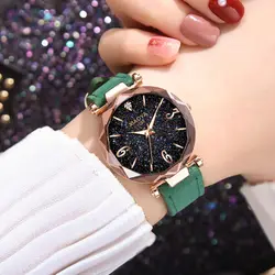 XIAOYA модные креативные звездное небо женские наручные часы кожаный ремешок женские кварцевые часы женские Montre Femme 2019 женские часы