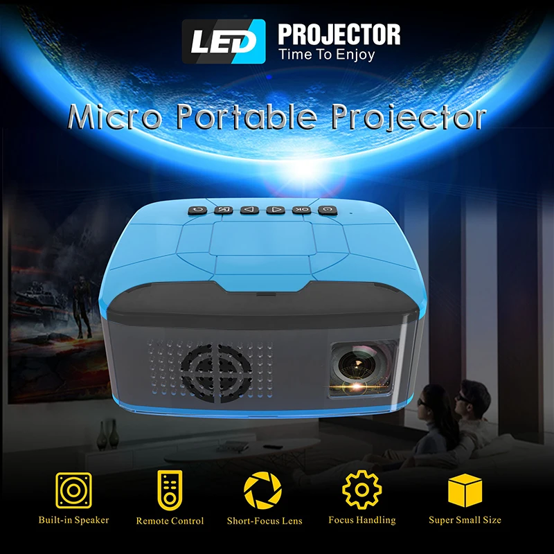 U20 Мини проектор USB HDMI AV видео портативный проектор для домашнего кинотеатра кинопроектор Proyector