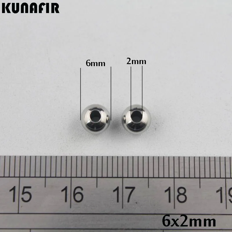 1.5 мм/2 мм/2.5 мм/3 мм отверстие 6 мм гладкой нержавеющей стали бусины шар ювелирные изделия DIY детали аксессуаров 200 шт. zsp034