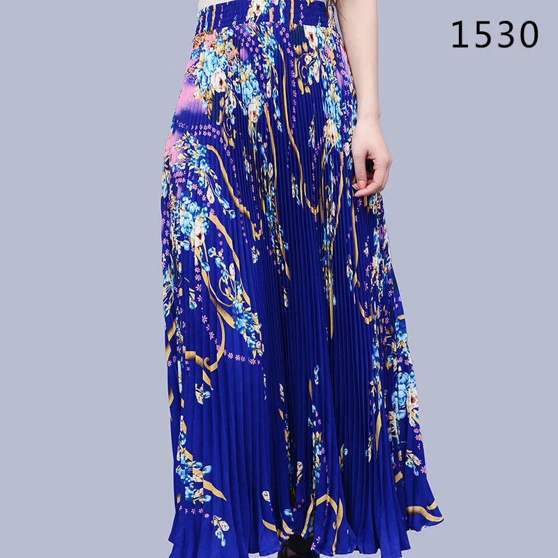 Plissada do Vintage Inferiores para Mulheres Longo Princesa Chiffon Saia Cintura Alta Grandes Saias Estilo Verão Jupe Femme 20 High Quality Moda Feminina
