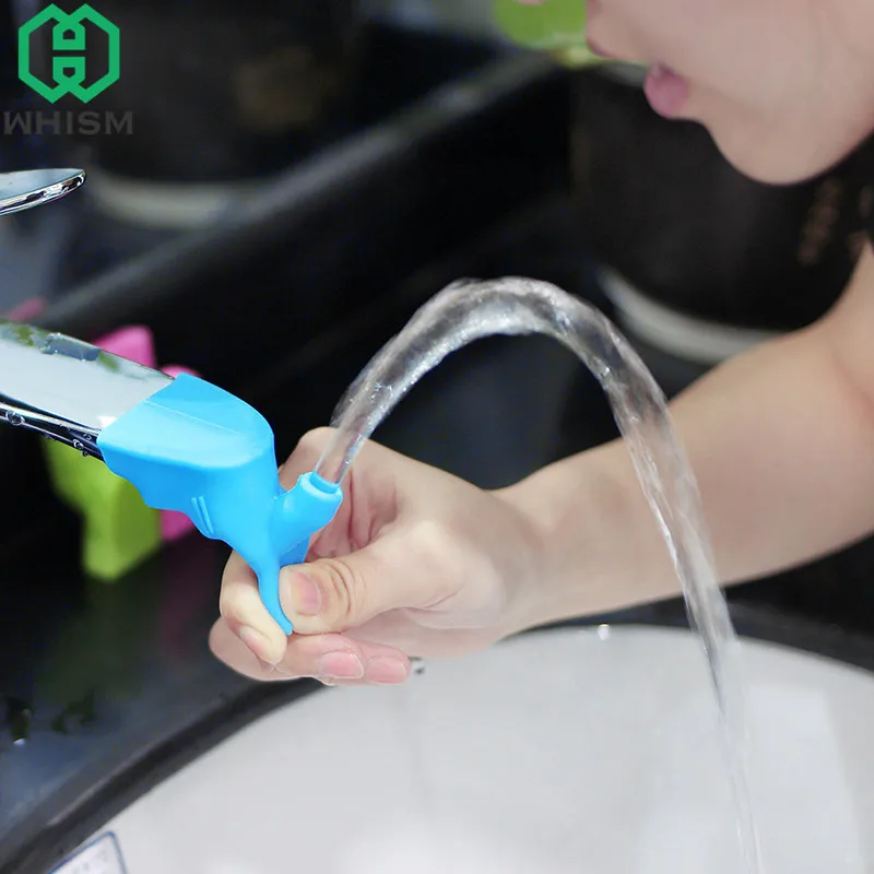 WHISM двойного назначения удлинитель водяного крана эластичный силиконовый для малышей моющее устройство водопроводный кран расширительный инструмент Аксессуары для ванной комнаты
