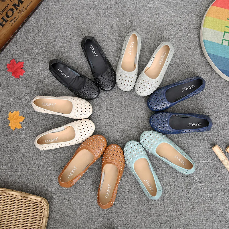 Women Sandals Women Wedges Heels Shoes Summer Woman Genuine Leather Fashion Sandals Women's Causal Soft Comfortable Slip On Wedges Mother Shoes 35-43
