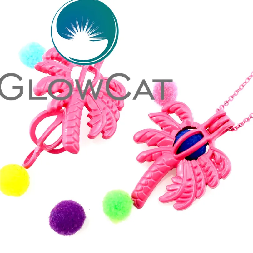 GLOWCAT RR594 горячий розовый кокосовое дерево жемчужные бусины клетка диффузор