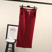 Весна Лето Сексуальная Женская облегающая длинная юбка с разрезом черная эластичная талия макси юбки элегантная юбка карандаш