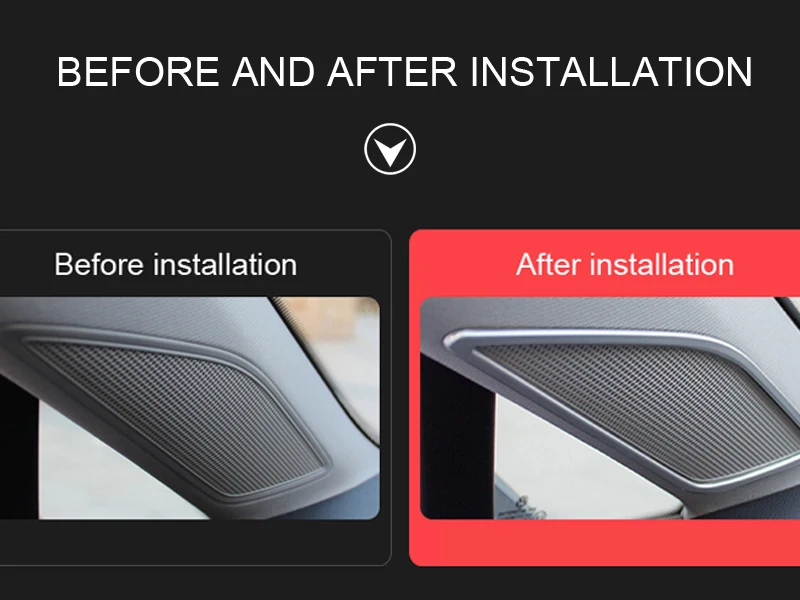 For VW Volkswagen Golf 7 MK7 2014-2018 ABS Matte Interior Front Stereo Speaker Cover Trim 2pcs Car Styling