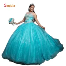 Блестящее бальное платье, юбка, бальные платья, мятный синий тюль, очаровательные вечерние платья, Милая Аппликация, платья для выпускного, LongD1008
