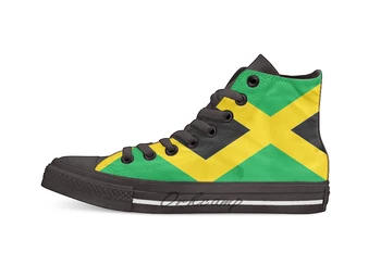 

Flag of Jamaica High Top Canvas Shoes Flat Casual Custom Unisex Sneaker Drop Shipping