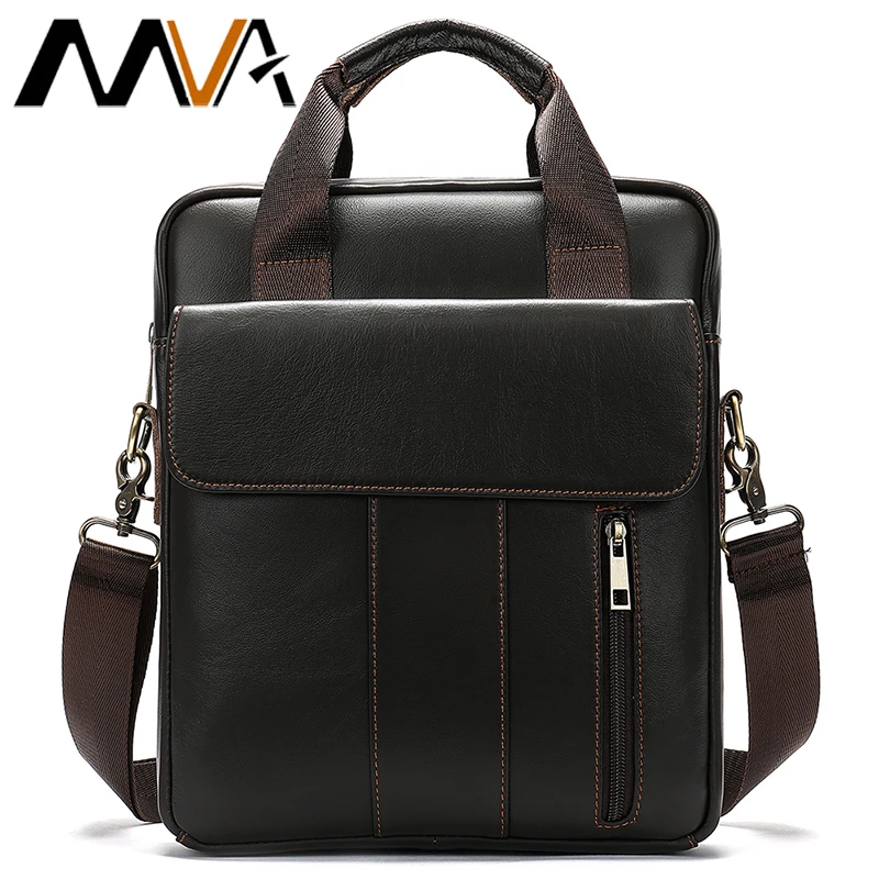 

MVA Men 's Bag Genuine Leather Shoulder Crossbody Bags for Men Handbags Flap Large Capacity Vintage Male Bag for Ipad phone 8567