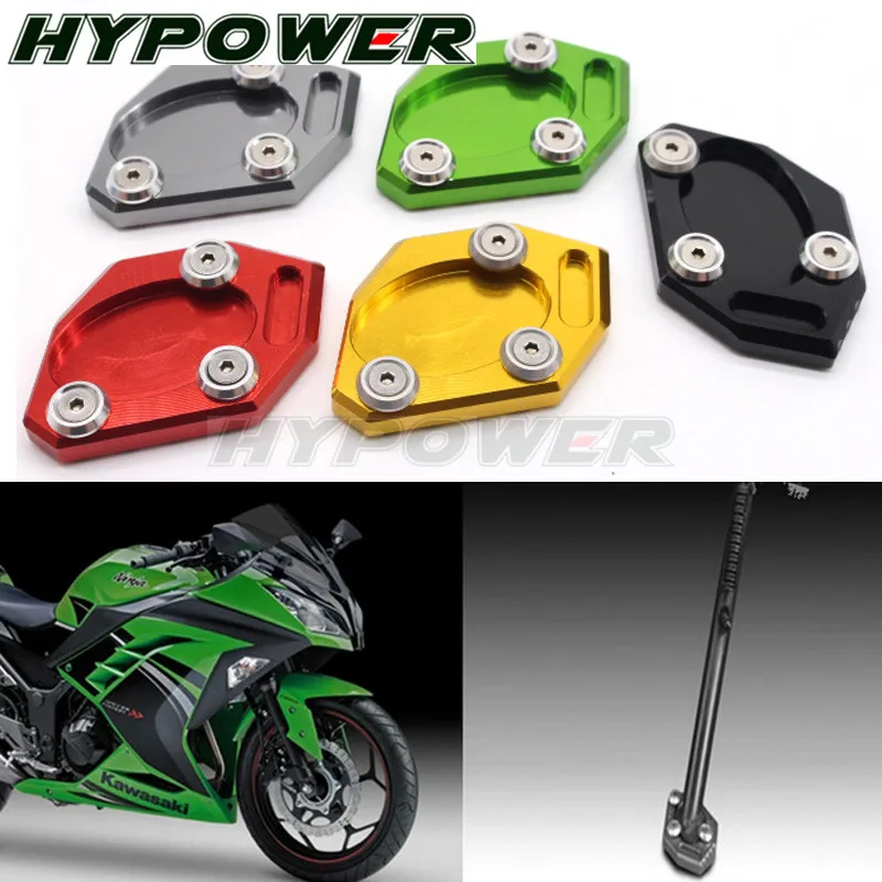 

Motorcycle CNC Side Stand Enlarge Plate pad For Kawasaki Ninja 250 300 Ninja250 Ninja300 ZX 250R 300R ZX250R ZX300R Green