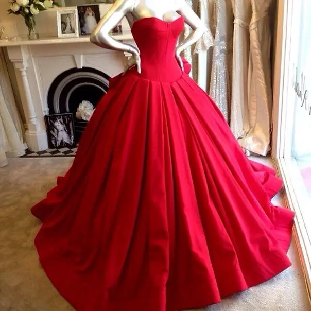 beautiful red dresses evening