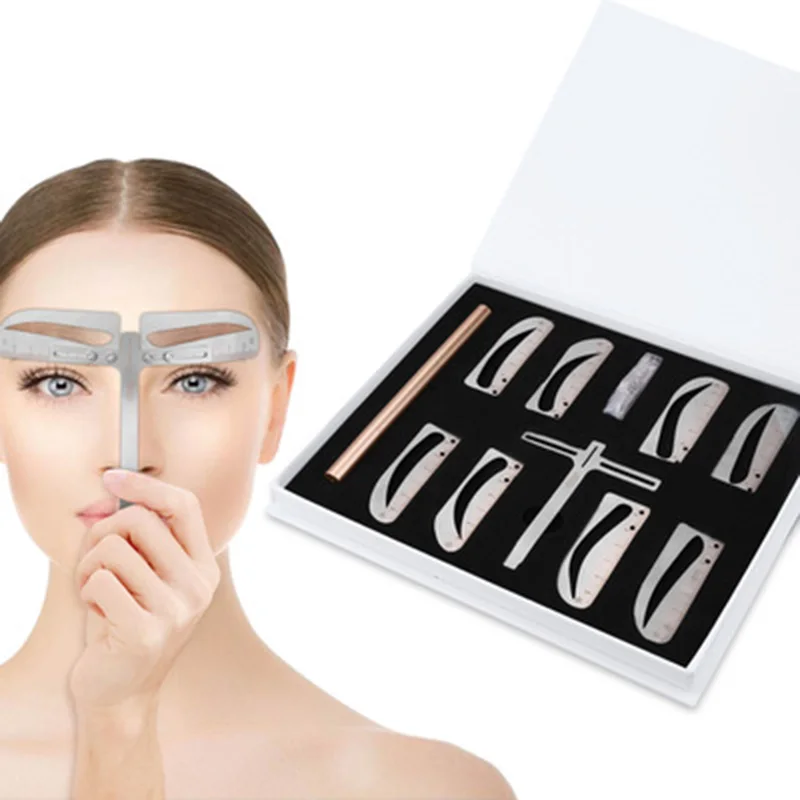 

1set Adjustable Position Eyebrow Ruler Eye brow Measure Balance Extension Ruler Shape Stencil Tattoo Machine Template Practices