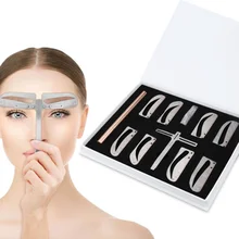 1set Adjustable Position Eyebrow Ruler Eye brow Measure Balance Extension Ruler Shape Stencil Tattoo Machine Template Practices