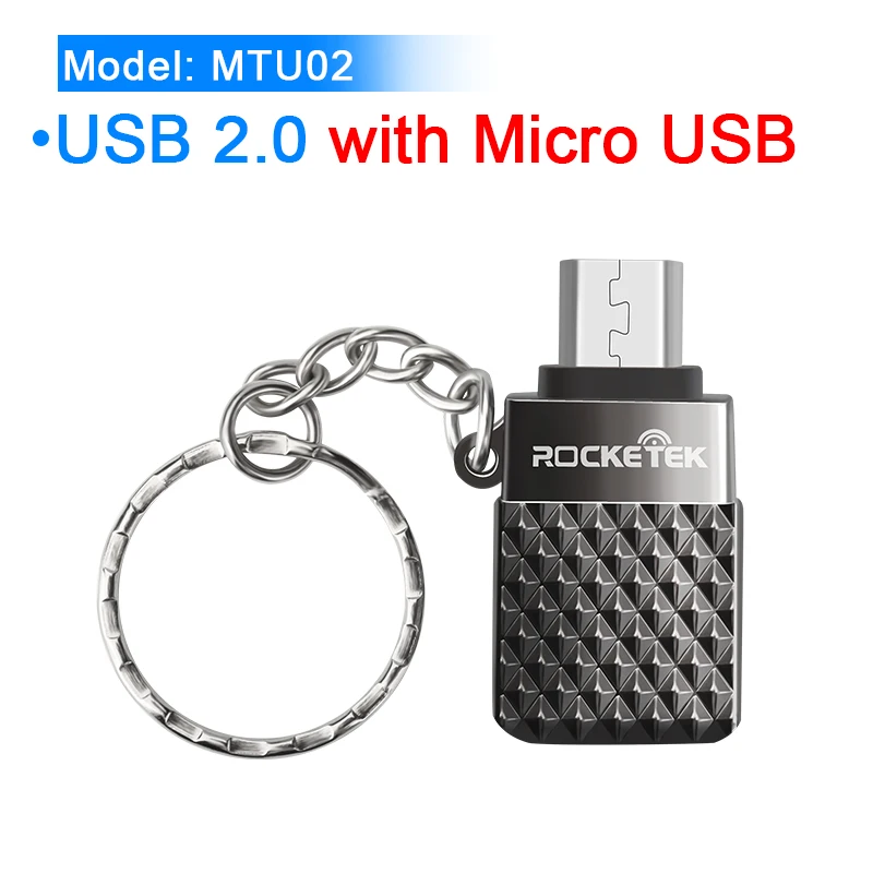 Rocketek Высокое качество микро USB OTG адаптер Аксессуары Мужской конвертер для samsung Xiaomi LG huawei Android мобильный сотовый телефон - Цвет: Black USB 2.0