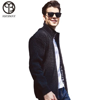 

Asesmay 2018 Spring Winter Men Sweaters Knitted Solid Sweater Male Cardigan Fashion Brand Clothing Plus Size Knitwear Hot Sale