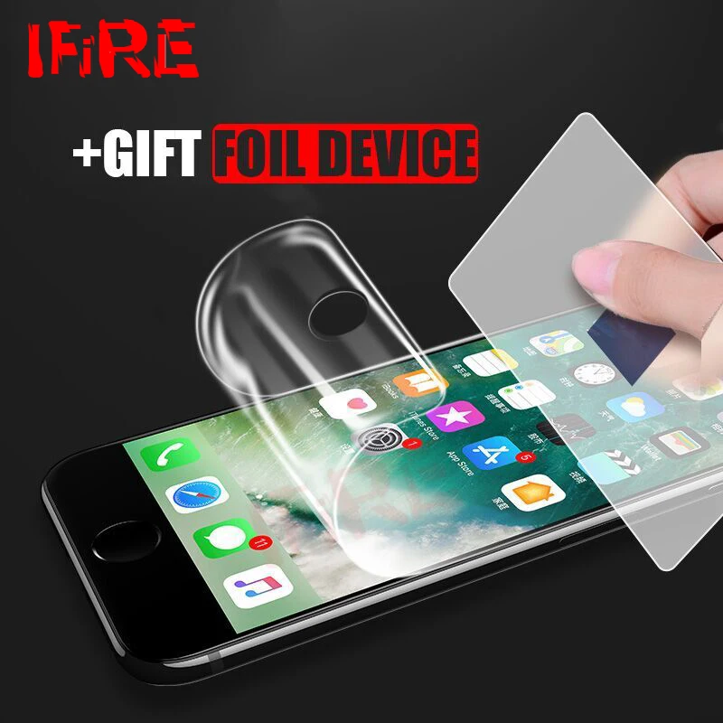 

Full Protection Hydrogel Film For iPhone 7 8 6 Plus X Screen Protector Film For iPhone X 8 7 6s Plus Transparent Film Not Glass