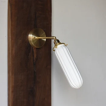 

Ceramic LED Wall Lamp Copper Bathroom Mirror Light Fixtures Bedroom Sconce Lamps Arm Wall Sconces Beside Arandela Nordic Lamps