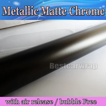 

Premium Gunmetal Metallic Matte Grey Vinyl Wrap with Air Release Anthracite Dark Grey Matt Film Car Wrap Foil size 1.52x20m/Roll