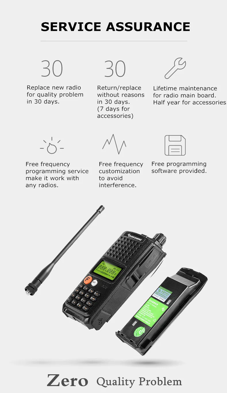 10 Вт QuanSheng TG-K10AT Walkie Talkie 10 км TG K10AT радио comunicador 10 км UHF400-470MHz дополнительный VHF диапазон двухстороннее радио 4000 мАч