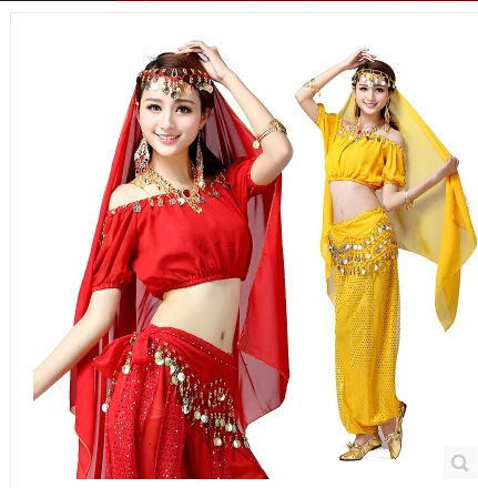 

Women Halloween Cosplay Party Wedding Belly Dancer Aladdin Princess Jasmine Costume Adults(only top+pants)