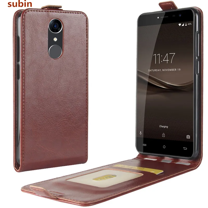 For Cubot Note Plus Case 5.2&quot Retro Crazy Horse PU Leather Vertical Flip Phone for Full Coverage Cover Bag | Мобильные телефоны