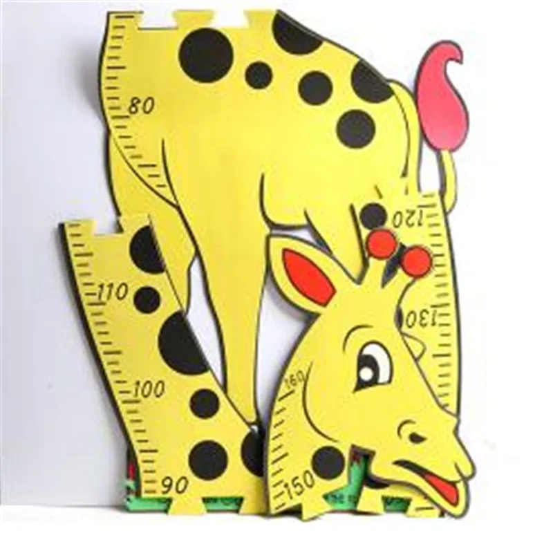 

1 PCS EVA stitching cartoon height measurement stickers children's height feet wall stickers random delivery
