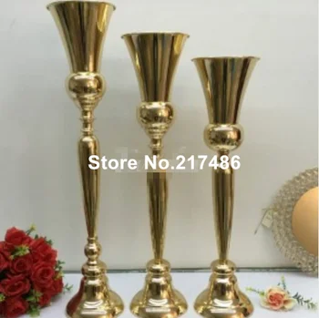 

Elegant metal Tall Sparking Gold Wedding flower vase Table Centerpieces Wedding decoration sunmood31