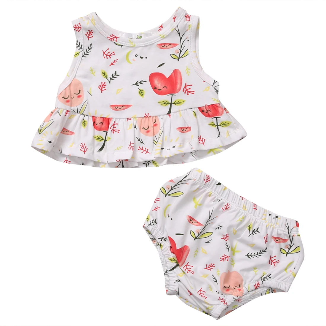 

2017 0-24M 2PCS Newborn Baby Girls Bikini Suit Swimsuit Floral Print Swimwear Triangle Bathing Swimming Clothes Cute Beachwear