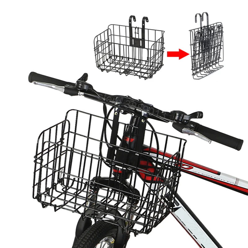 Foldable Bike Pannier Cycling Handlebar Mount Shelf Rear Seat Luggage Storage Folding Cargo Rack