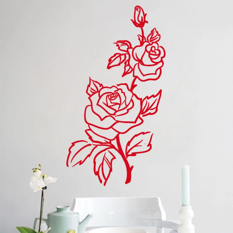 Vinyl Wall Decal Roses Bouquet Flowers Heart Love Romance Stickers 1122ig Vinyl Wall Decal Roses Bouquet Flowers Heart Love Romance Stickers 1122ig