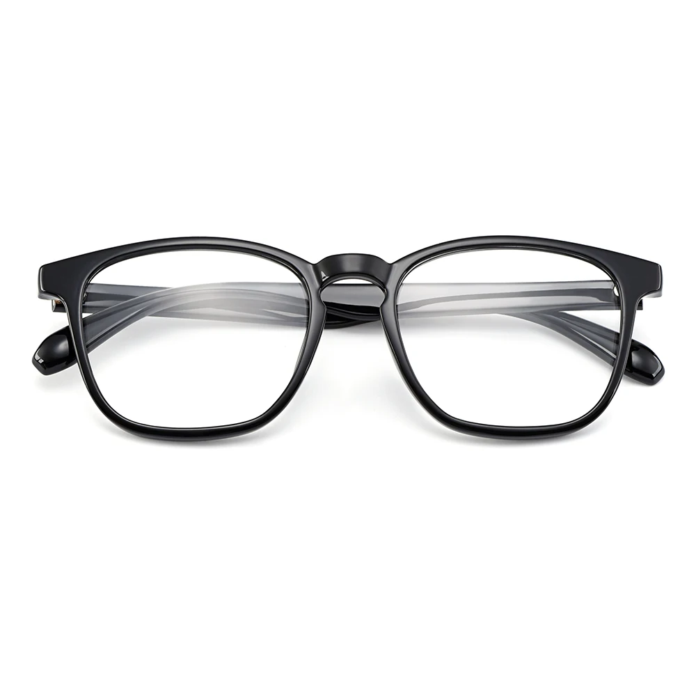 Gmei Optical Brand Designer Square Black Men's Eyeglasses Frames Ultralight Plastic TR90 Full Rim Women's Glasses Frame H8014