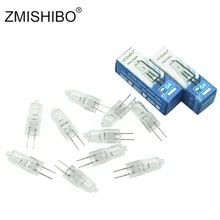 ZMISHIBO 10 unids/lote G4 luz halógena bombilla AC/DC 12V lámpara halógena G4 Dimmable 10W/20W/35 K 2800 W halógena transparente Cada bombilla con una caja