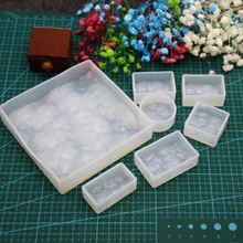 1 шт. водяная рябь формочка для силиконовой Подвески Смола силиконовая форма ручной работы DIY эпоксидная смола для изготовления ювелирных изделий Смола формы квадратный круглый прямоугольник