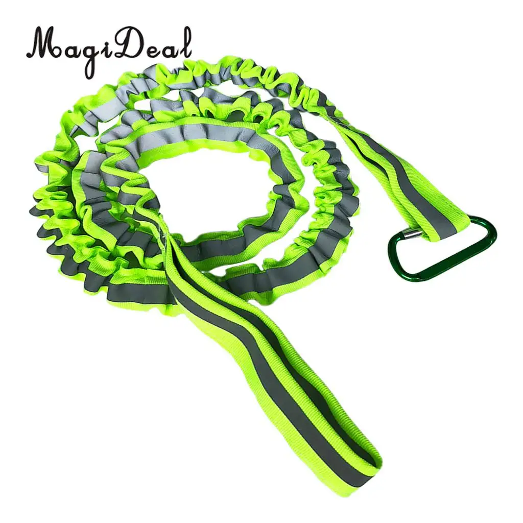 MagiDeal 2pcs Adjustable Kayak Safety Rod Leash Fishing Rod Reflective Paddle Leash Green 47inch for Canoe Oars