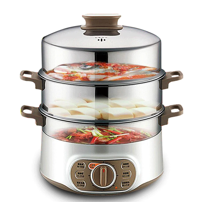 2018 1500ワットキッチン電気汽船多機能家庭用汽船自動電源オフ高容量スチーム蒸し皿電気スチームクッカー AliExpress