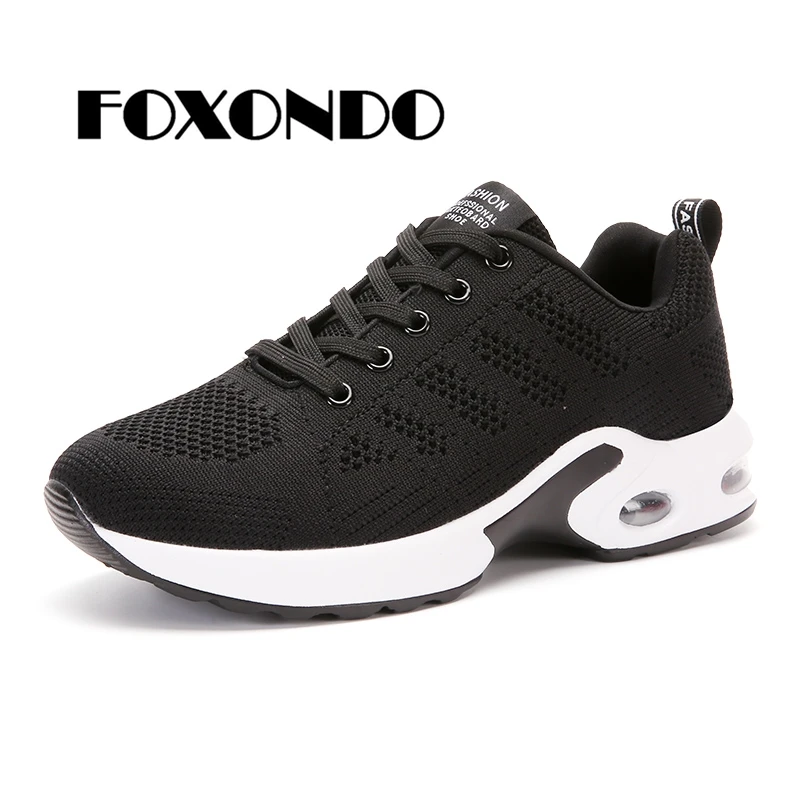 FOXONDO/модные однотонные женские туфли на низком каблуке из вулканизированной кожи