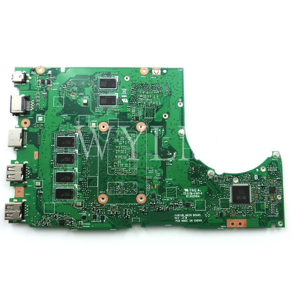  K401UB I7-6500 CPU 4GB RAM mainboard REV2.0 For ASUS K401U K401UB Laptop motherboard 90NB0AD0-R0001